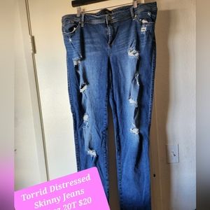 Torrid TALL Distressed Skinny Jeans sz 20T